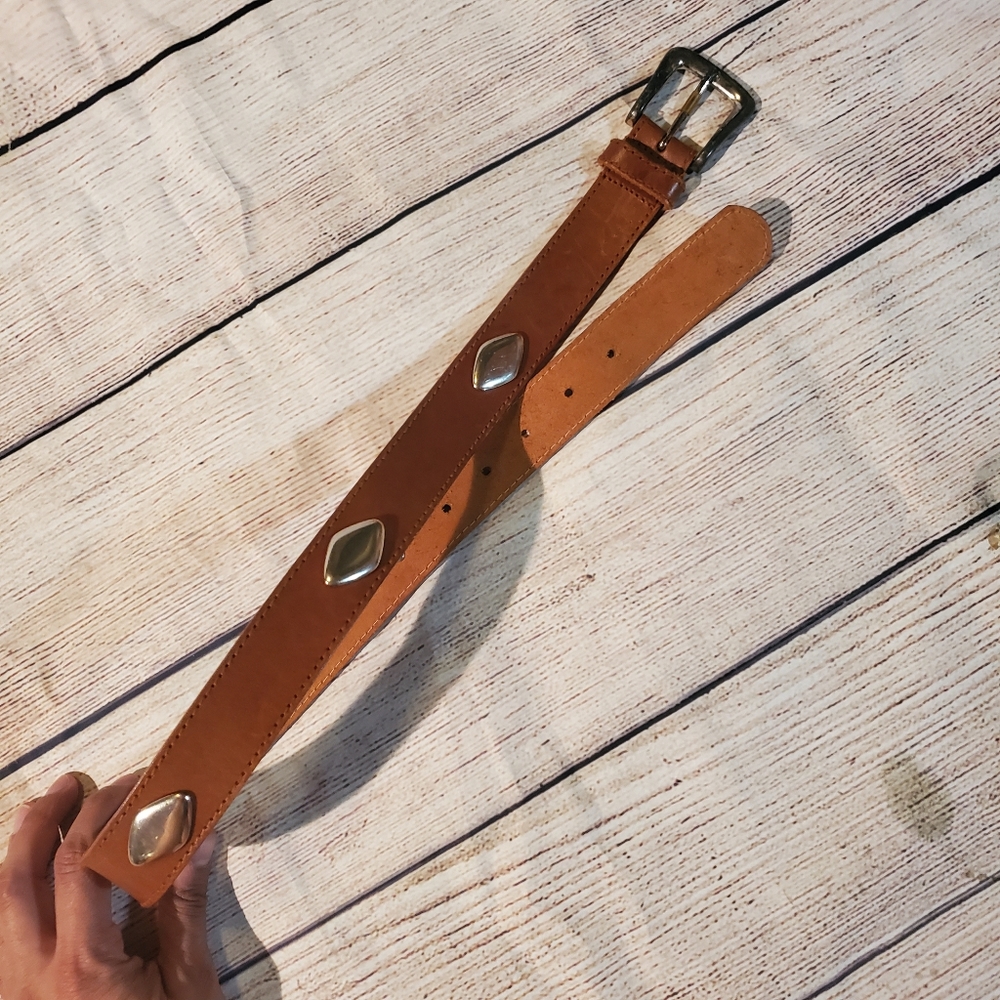 Vintage leather belt sz M south western